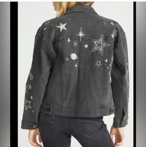 Free people driftwood shooting stars jean jacket. NWOT.